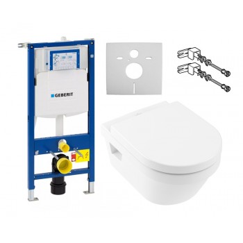 Set vas WC rimless suspendat, Villeroy&Boch Architectura, cu capac inchidere lenta si rezervor Geberit Duofix Sigma UP320 - 1