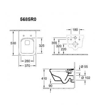 Set vas WC rimless suspendat, Villeroy&Boch Architectura DirectFlush, cu capac inchidere lenta si rezervor Geberit Duofix - 4
