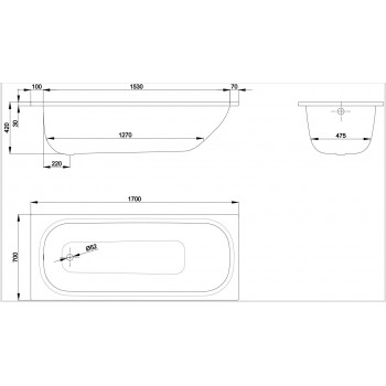 Cada otel BetteForm 170x70cm , 2945-000 - 4