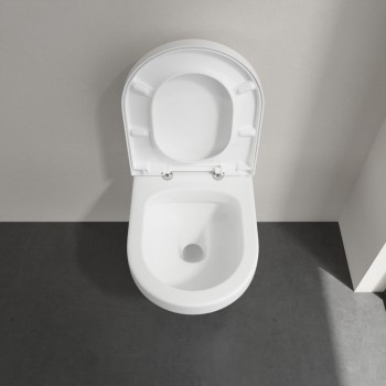 Pachet vas WC suspendat Rimless DirectFlush, cu capac inchidere lenta, Villeroy&Boch Architectura, 5684HR01 - 5