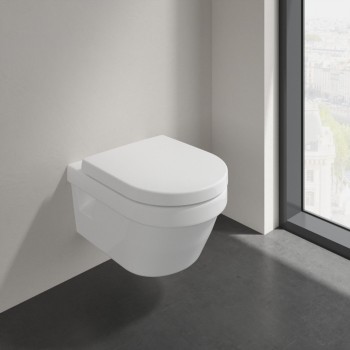 Pachet vas WC suspendat Rimless DirectFlush, cu capac inchidere lenta, Villeroy&Boch Architectura, 5684HR01 - 7