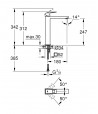 Baterie lavoar, Grohe Eurocube, montare pe blat, grafit periat,  23406AL0 - 4