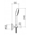 Set baterie si para de dus, Villeroy&Boch Subway, crom, 33200935-00+27805935-00 - 2