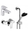 Set baterii, Villeroy&Boch Subway, cu baterie lavoar, baterie dus, set dus cu bara, crom - 1