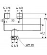 Robinet coltar termostatat, Schell, 094060699 - 2