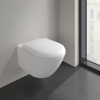 Vas WC rimless suspendat, Villeroy&Boch Antao, TwistFlush, 37x56cm, Alb Alpin CeramicPlus, 4674T0R1 - 3