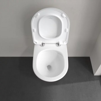 Vas WC rimless suspendat, Villeroy&Boch Antao, TwistFlush, 37x56cm, Alb Alpin CeramicPlus, 4674T0R1 - 5