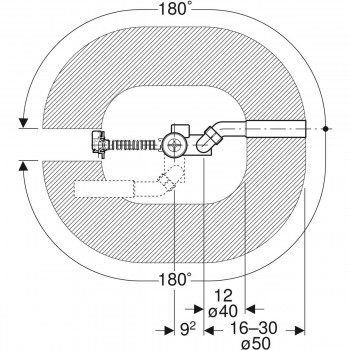 Sifon cada cu actionare prin rotire, Geberit, 52mm, crom, 150.520.21.6 - 3