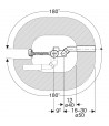 Sifon cada cu actionare prin rotire, Geberit, 52mm, crom, 150.520.21.6 - 3