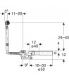 Sifon cada cu actionare prin rotire, Geberit, 52mm, crom, 150.520.21.6 - 4