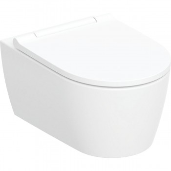 Set vas WC suspendat rimfree TurboFlush, Geberit ONE, cu capac inchidere lenta, 36.5x54cm, 500.202.01.1 - 1