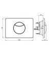 Clapeta actionare rezervor WC incastrat, Villeroy&Boch ViConnect, crom periat, 92248569 - 2