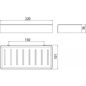 Etajera de dus, Emco Loft, crom/alb, 054500102 - 2