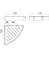 Etajera de colt, Emco Loft, crom/alb, 054500103 - 2