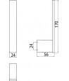 Suport vertical pentru hartie de rezerva, Emco Loft, crom, 050500101 - 3
