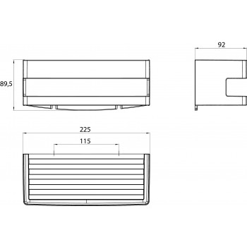 Etajera de dus, Emco System2, crom, 354500120 - 4