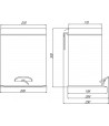 Cos de gunoi din otel inox, Emco System2, volum 5 l, crom, 355300004 - 2