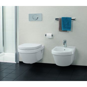 Set vas WC rimless suspendat, Villeroy&Boch Architectura, DirectFlush, capac inchidere lenta, Alb Alpin CeramicPlus, 5684HRR1 - 