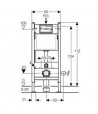 Set rezervor incastrat, Geberit Duofix, cu clapeta Delta 50 alba si set de fixare, 458.128.11.1 - 4