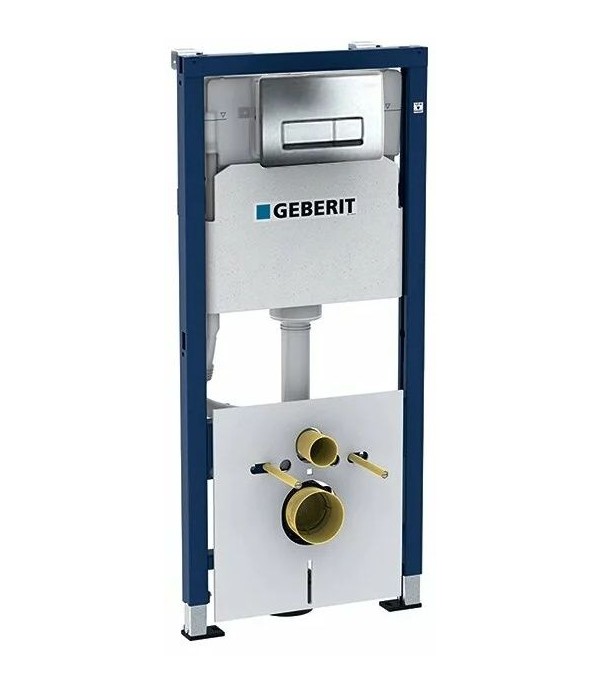Set rezervor incastrat si cadru, Geberit Duofix, cu clapeta Delta 50 crom si set de fixare, 458.128.21.1 - 1