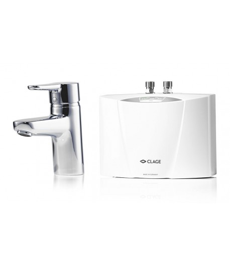 Set incalzitor instant de apa si baterie lavoar, Clage E-mini MCX Blue, 3.5kW - 230V, clasa A, 1500-15133 - 1