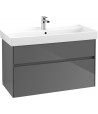 Dulap baza suspendat, Villeroy&Boch Collaro, 95.4x54.6x44.4cm, iluminare ambientala, C011L0 - 31