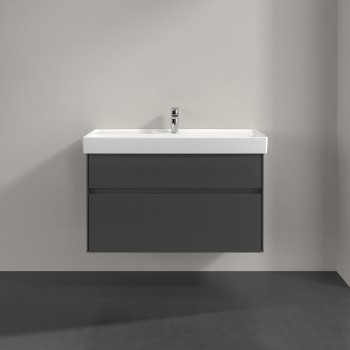 Dulap baza suspendat, Villeroy&Boch Collaro, 95.4x54.6x44.4cm, iluminare ambientala, C011L0 - 33