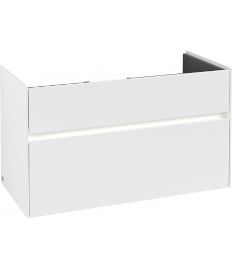 Dulap baza suspendat, Villeroy&Boch Collaro, 95.4x54.6x44.4cm, iluminare ambientala, C011L0 - 57