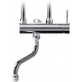 Baterie lavoar pe prete pentru boilere, Clage SSO, crom, 4100-01250 - 1
