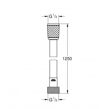 Furtun de dus, Grohe Relexaflex, 1.25m, crom, 45971001 - 3