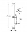 Set baterii, Grohe Eurosmart, cu baterie lavoar M, baterie dus, set de dus Tempesta 100, crom, 23322001+33555002+27853003 - 7