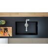Chiuveta bucatarie compozit SilicaTec, Hansgrohe S510-U660, 71x45cm, montaj sub blat, Graphite Black, ` - 3