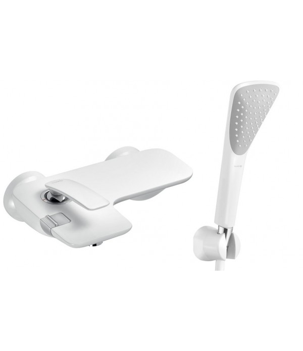 Set baterie si para de dus cu agatatoare, Kludi Balance, alb/crom, 524459175+6765091-00 - 1