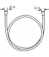 Furtun de dus, Kludi Suparaflex, 1.6m, crom, 6106205-00 - 4