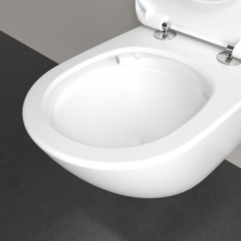 Vas WC rimless suspendat, Villeroy&Boch Antao, TwistFlush, 37x56cm, Stone White CeramicPlus TitanGlaze, 4674T0RW - 8