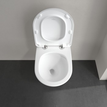 Vas WC rimless suspendat, Villeroy&Boch Antao, TwistFlush, 37x56cm, Stone White CeramicPlus TitanGlaze, 4674T0RW - 10