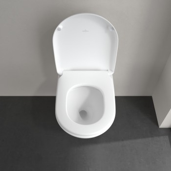 Vas WC rimless suspendat, Villeroy&Boch Antao, TwistFlush, 37x56cm, Stone White CeramicPlus TitanGlaze, 4674T0RW - 11