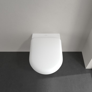 Vas WC rimless suspendat, Villeroy&Boch Antao, TwistFlush, 37x56cm, Stone White CeramicPlus TitanGlaze, 4674T0RW - 12