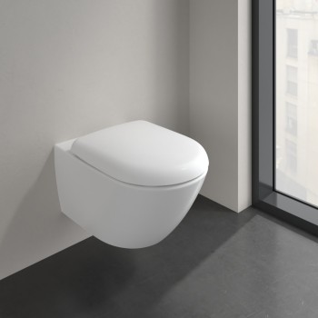 Vas WC rimless suspendat, Villeroy&Boch Antao, TwistFlush, 37x56cm, Stone White CeramicPlus TitanGlaze, 4674T0RW - 14
