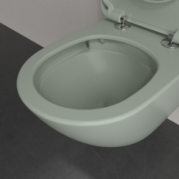 Vas WC rimless suspendat, Villeroy&Boch Antao, TwistFlush, 37x56cm, Morning Green CeramicPlus TitanGlaze, 4674T0R8 - 8