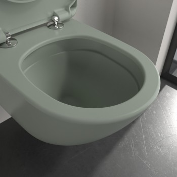 Vas WC rimless suspendat, Villeroy&Boch Antao, TwistFlush, 37x56cm, Morning Green CeramicPlus TitanGlaze, 4674T0R8 - 9