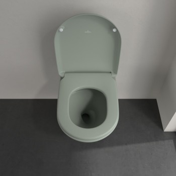 Vas WC rimless suspendat, Villeroy&Boch Antao, TwistFlush, 37x56cm, Morning Green CeramicPlus TitanGlaze, 4674T0R8 - 7