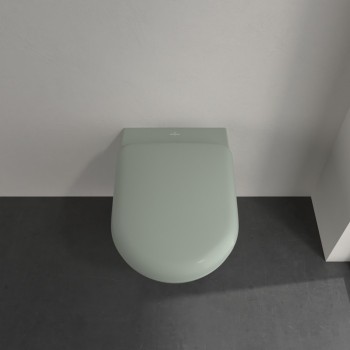Vas WC rimless suspendat, Villeroy&Boch Antao, TwistFlush, 37x56cm, Morning Green CeramicPlus TitanGlaze, 4674T0R8 - 5