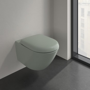 Vas WC rimless suspendat, Villeroy&Boch Antao, TwistFlush, 37x56cm, Morning Green CeramicPlus TitanGlaze, 4674T0R8 - 3