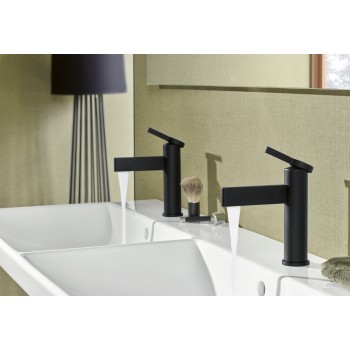 Baterie lavoar fara ventil, Villeroy&Boch Dawn, negru mat, TVW106103151K5 - 9
