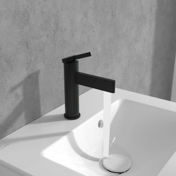 Baterie lavoar fara ventil, Villeroy&Boch Dawn, negru mat, TVW106103151K5 - 7