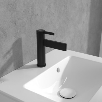 Baterie lavoar fara ventil, Villeroy&Boch Dawn, negru mat, TVW106103151K5 - 3