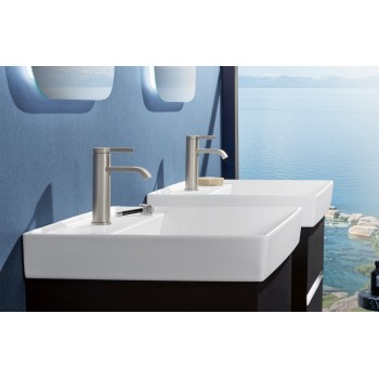 Baterie lavoar fara ventil, Villeroy&Boch Dawn, nichel mat periat, TVW10610315264 - 10