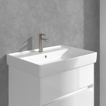 Baterie lavoar fara ventil, Villeroy&Boch Dawn, nichel mat periat, TVW10610315264 - 4