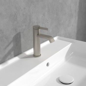 Baterie lavoar fara ventil, Villeroy&Boch Dawn, nichel mat periat, TVW10610315264 - 8
